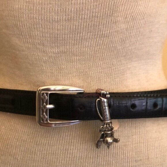 Vintage Brighton Black "Babe" Golf-charm Belt - Picture 1 of 5